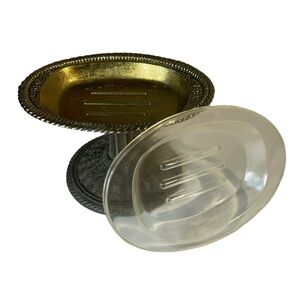 Soap Dish Tray Vintage 1968 American Tack Hardware Gold Brass Tone MCM Hollywood